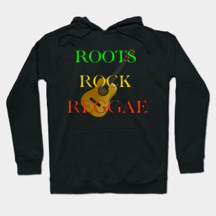 Roots rock reggae - Jamaica Rasta colours on a guitar - Jamaican Hoodie